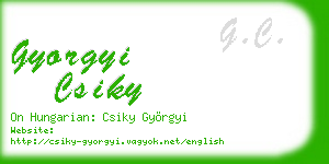 gyorgyi csiky business card